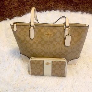 Coach handbag and matching wallet